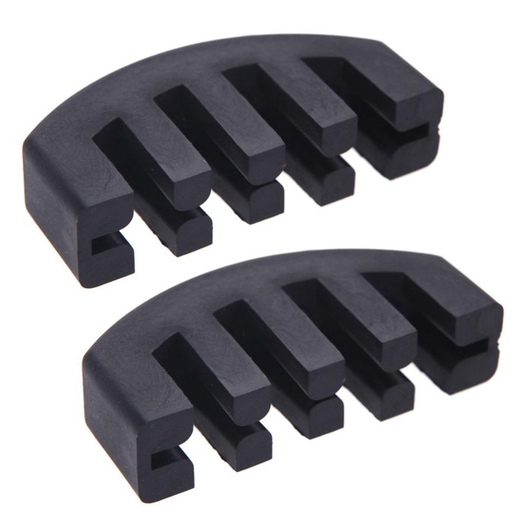 fasdaga 2X Rubber 4/4 Violin Practice Mute Black