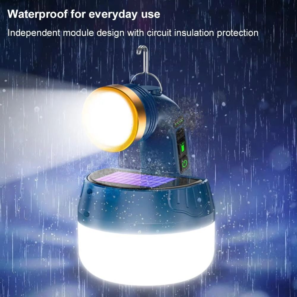 Emergency Rechargeable Portable LED Flashlight Waterproof Solar Recharge Camping Lantern Long Lasting LED Technology Rechargeable LED Lantern Emergency Lighting