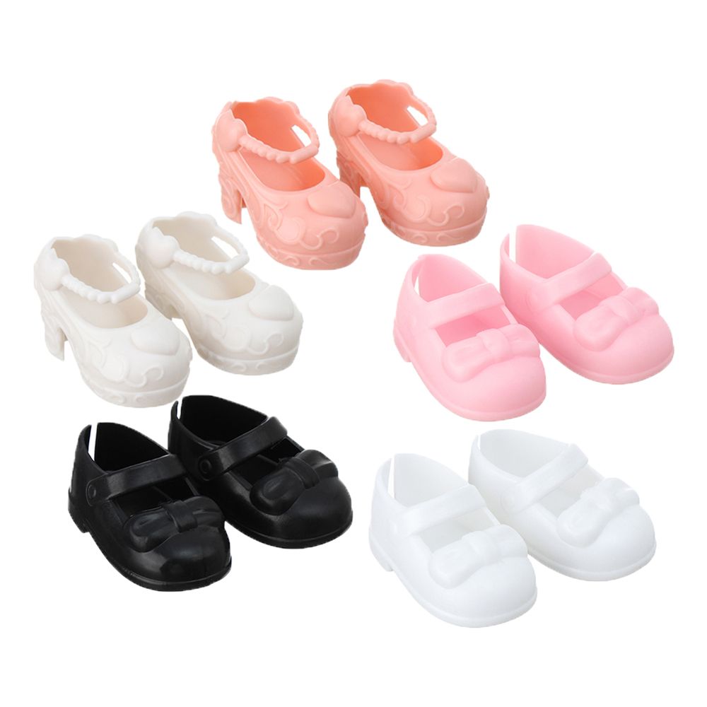 5Pairs Cute Fat Baby Pink White Accessories Toys Sandals Doll Clothes Doll Shoes