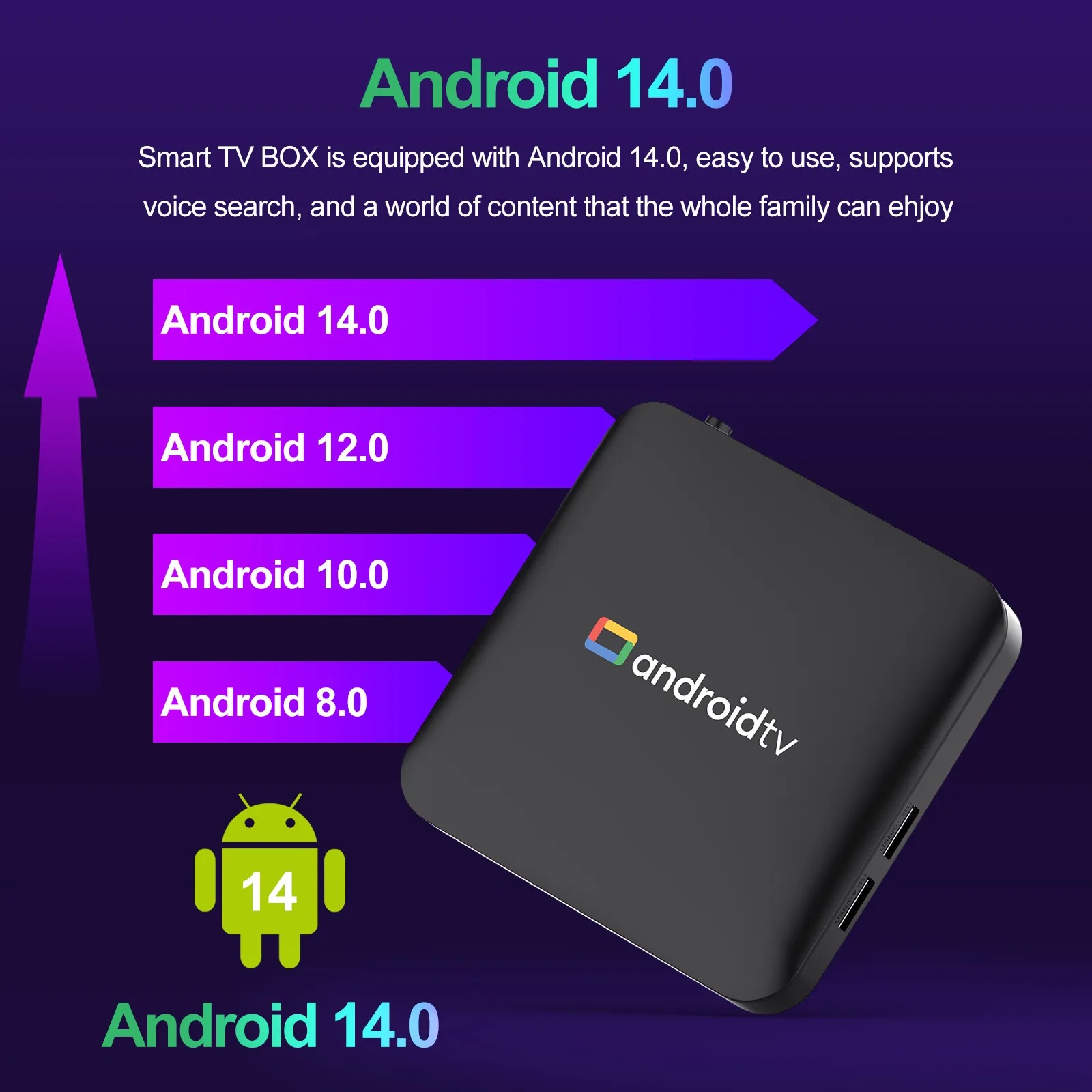 H96 Max Android 14.0 TV Box 4GB RAM 32GB ROM 4K Ultra HD Smart Streaming Media Player Dual WiFi Bluetooth 5.0 Amlogic Quad Core