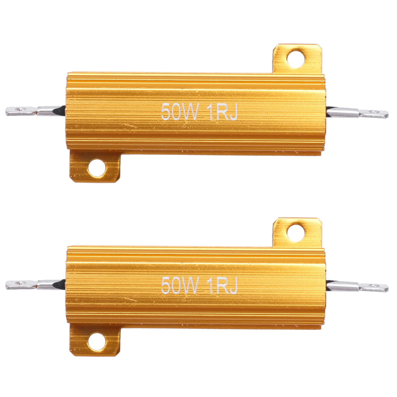 OYPFXMI 2X Screw Tab Wirewound Aluminium Resistor 1 Ohm 5% 50 Watt
