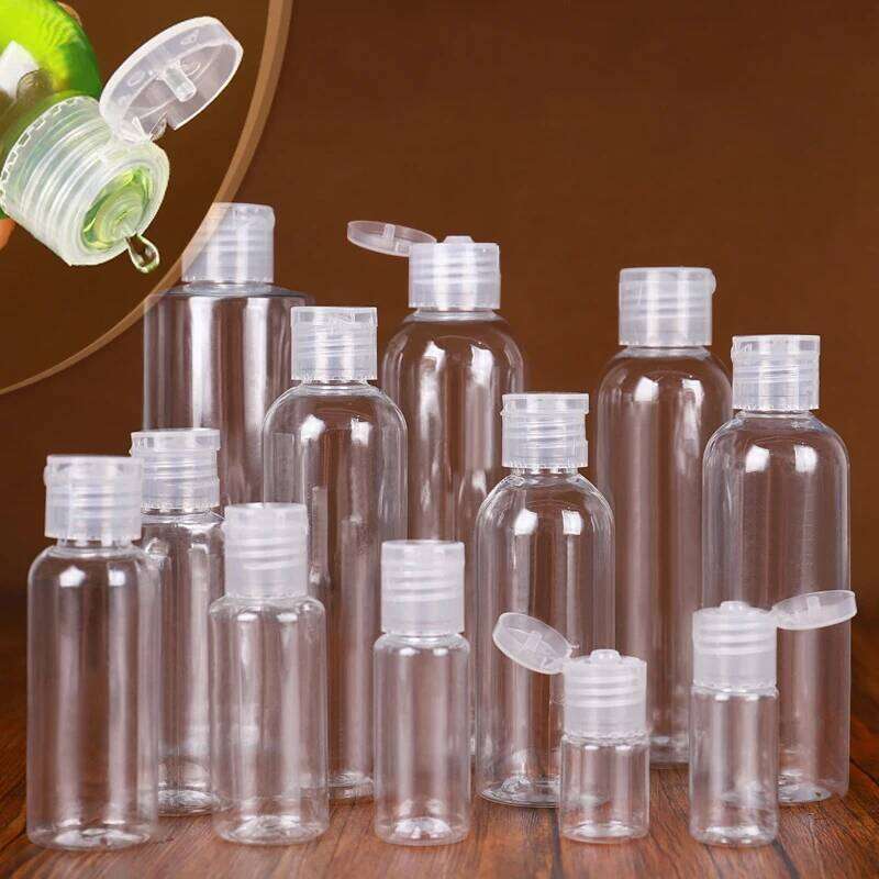 50pcs 20ml 30ml 50ml 100ml Plastic Squeeze with Flip Cap PET Lotion Shampoo Bottle Empty Cosmetic Sample Container Travel