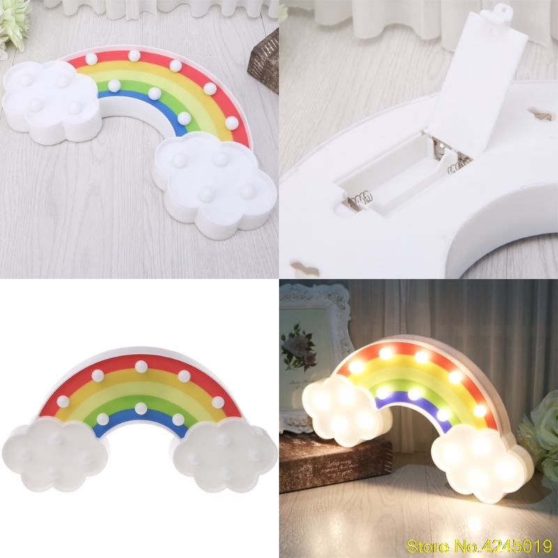 NEW 【Innovative design】2019 High quality 3D Rainbow modelling LED Night Light Decorative Bedroom Lamp Battery Operated