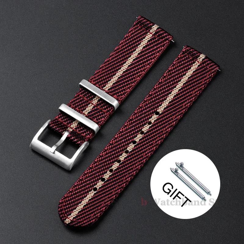 New specials Nylon Watch Band for Omega for Seiko Premium Canvas Strap 18mm 20mm 22mm Sport Military Fabric Bracelet Men Women Replacement