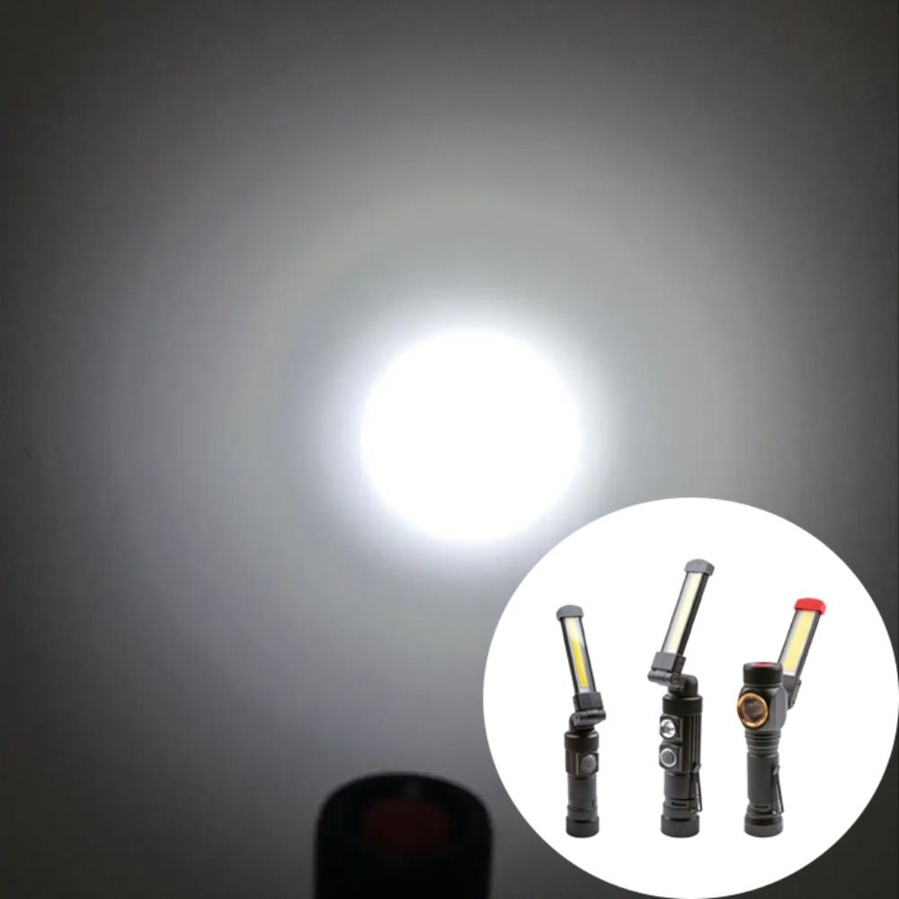 Flashlight Portable Folding Charging COB Emergency Lamp Charging COB Technology Portable LED Work Light 360° Magnetic Point Magnetic Tail Magnetic Tail Light Emergency Lighting