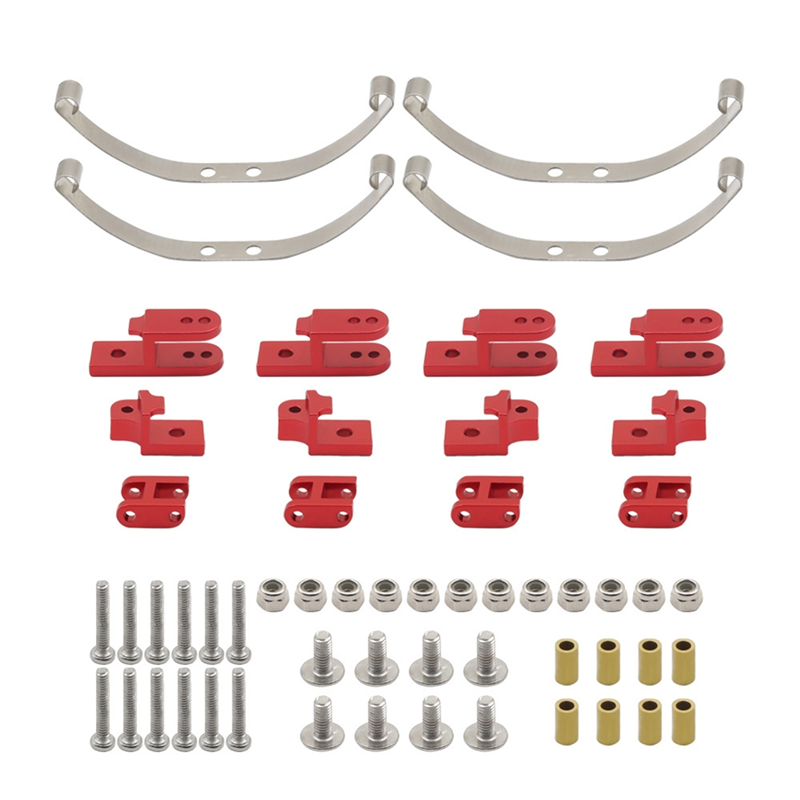 NAMUNY 1 Set Leaf Spring Damping Suspension Accessories for 1/16 B24 4WD RC Car Upgrade Parts Red