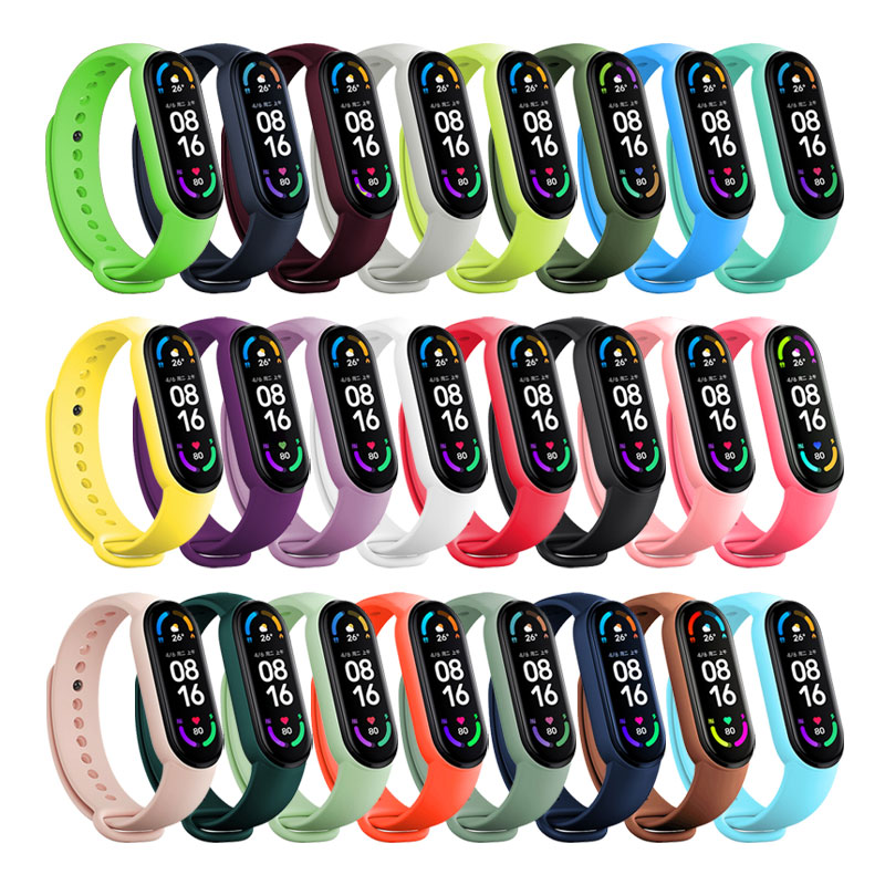 Strap MiCorreaMiband4 Sports Bracelet 74Mi on Strap Silicone Official Applicable Xiaomi Band56 Watch Wrist Strap miband7band34567
