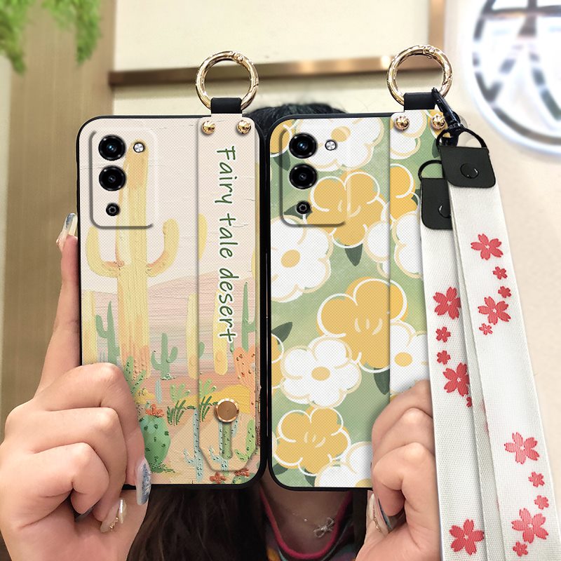 Wrist Strap fashion Phone Case For Realme P3 Pro 5G Silicone Waterproof Durable Anti-dust Dirt-resistant ring Lanyard