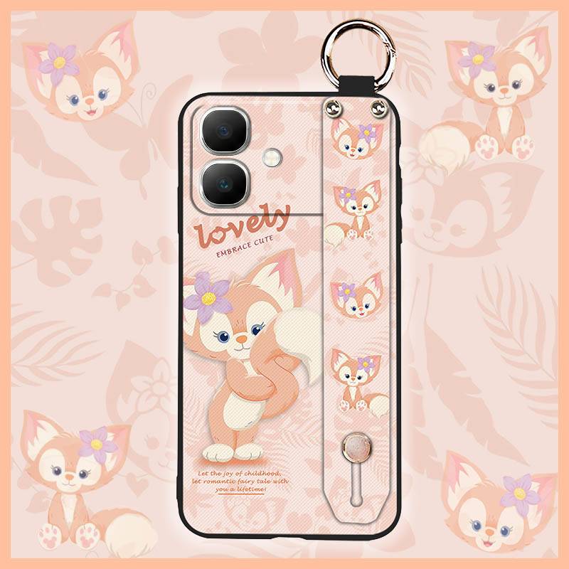 Anti-dust Anti-knock Phone Case For infinix Smart20/X6840 Wrist Strap Durable Silicone Phone Holder Shockproof Kickstand
