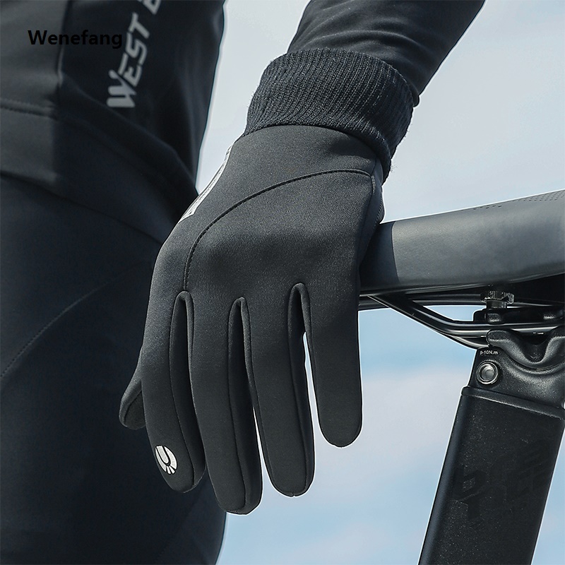 WEST BIKING Spring Cycling Gloves Full Finger Touch Screen Men Women MTB Gloves Spider Pattern Anti-Slip Bicycle Gloves