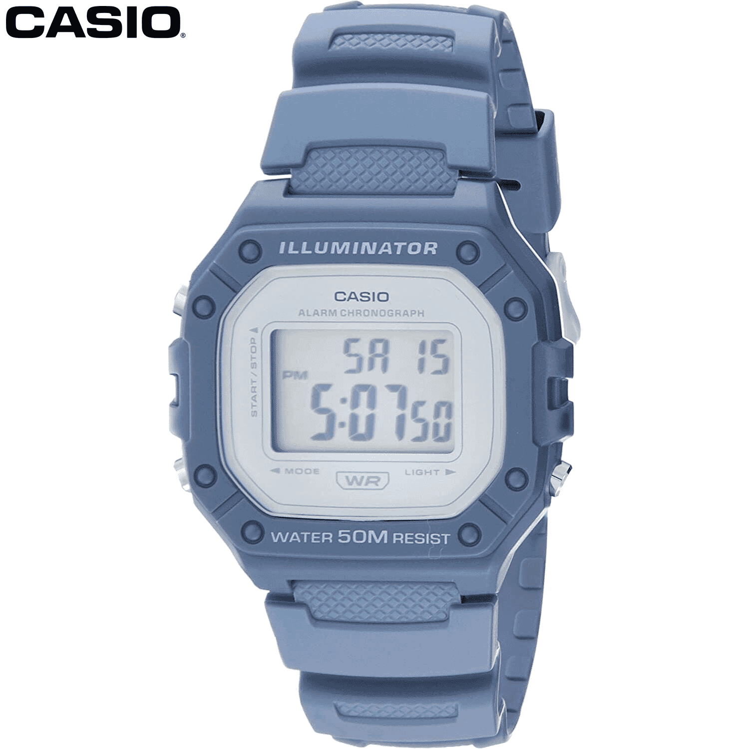 Casio W218HC-2AVDF Illuminator Alarm Chronograph Digital Sport Watch For Women