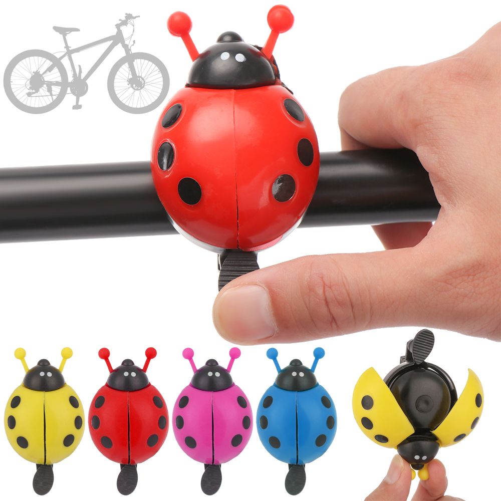 Plastic Kid Beetle Safety Warning Cycling Accessories Bicycle Bell Lovely Ladybug Bike Alarm Ring Handlebar