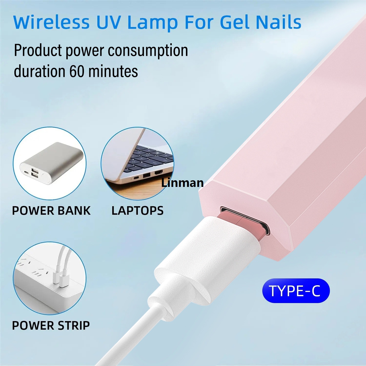 Mini Chargeable Portable Timing LED Nail Lamp Machine Family Handheld Quick Drying Varnish Gel Polish Curing Nails Dryer