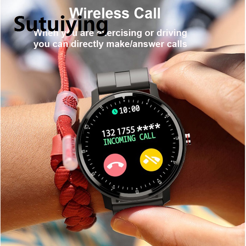 Sutuiying OS Ring Smart Watch Fit Monitor Sport H BT Call Tone Watch Ladies H Men's Smart AR S03KINGST Player Heart Rate for Android I