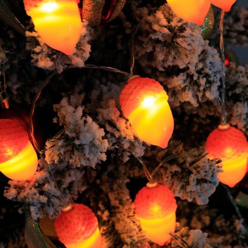Convenient 300cm 20LED Christmas Decorative Lights Flashing Lights Portable Pine Cone Light String Simulation Secure Decorative Lantern String Shoot