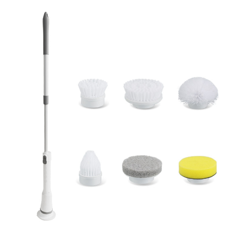 1Set Retractable Bathtub Tile Floor Dishwashing Brush Electric Cleaning Brush ABS