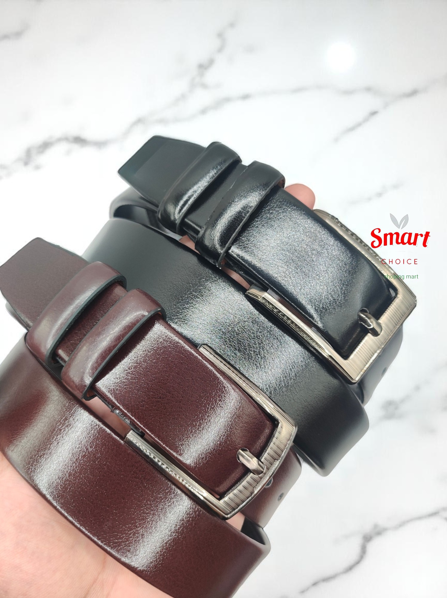 ClassicFit Leather Belt - Black & Brown