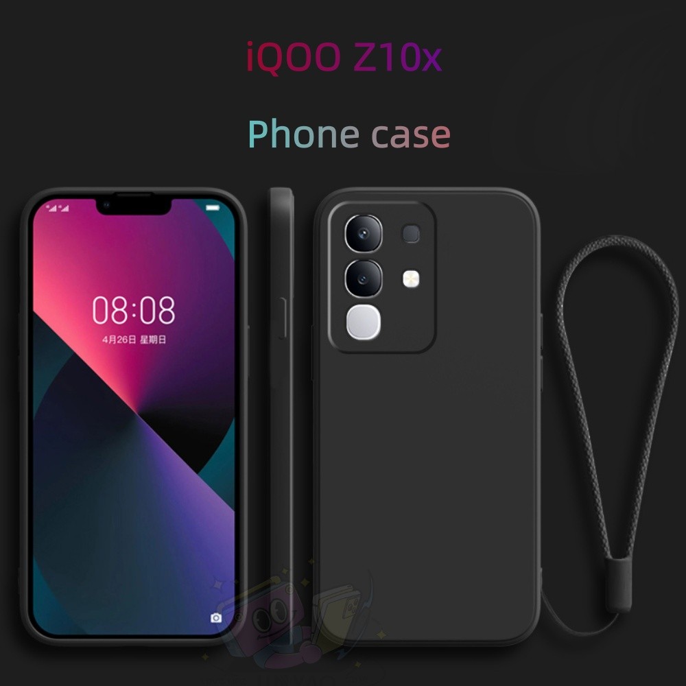 【Personality】For iQOO Z10x Phone case Matte Soft Case Originalble Lightweight Flat Edge Lanyard Protective Case