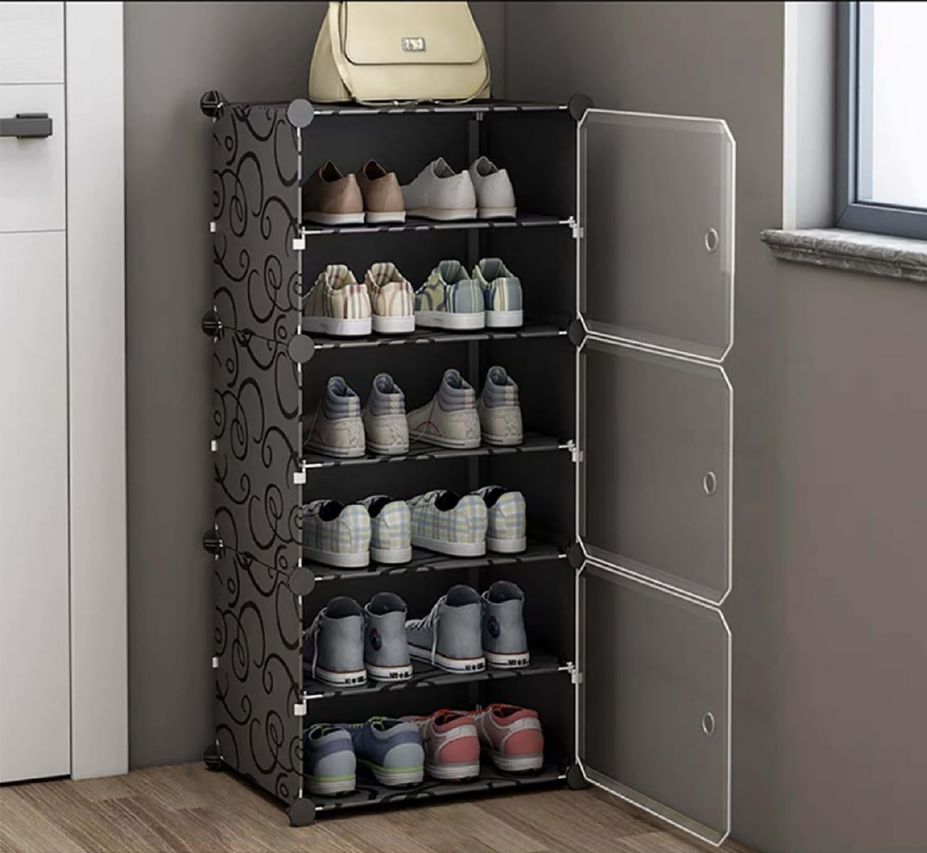 Diy 1 X 6 Cube Shoe Rack Wardrobe Box Storage Closet Organizer Cabinet