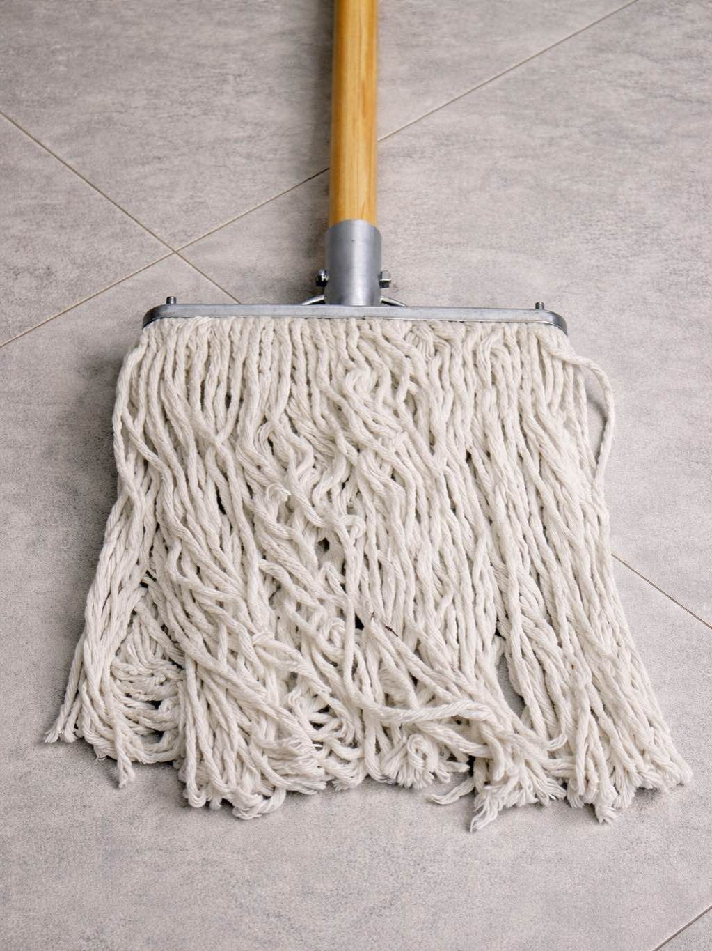 Cotton Square Floor Cleaning Mop With Steel Metal Head