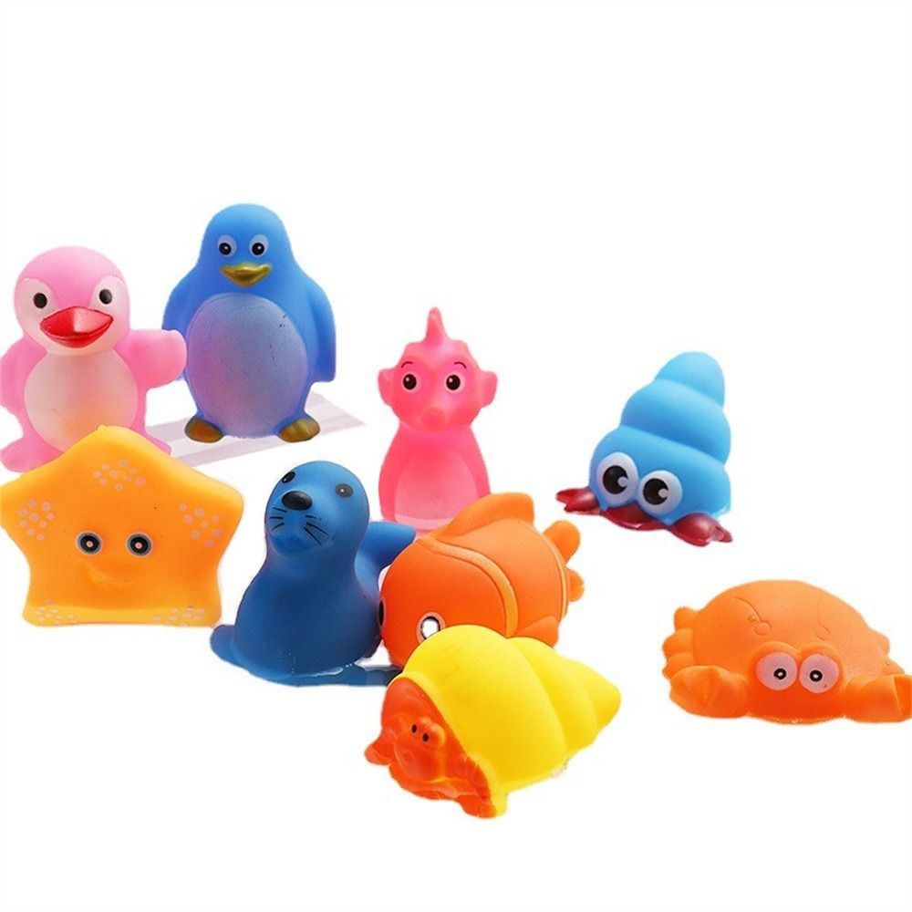 Cute Funny Gift Children Squeeze Sound Squeaky Colorful Bath Baby Bath Float Shower Swimming Water