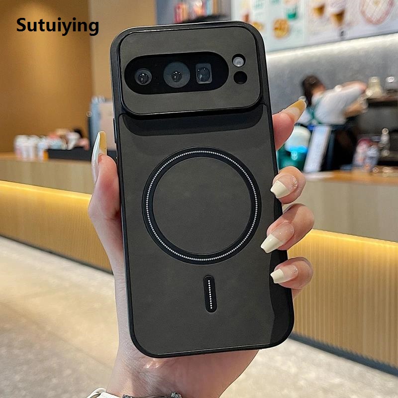 Sutuiying Luxury Matte Leather For Magsafe Magnetic Wireless Charge Phone Bargain price Case For Google Pixel 9 PRO XL 9 8A 7 PRO 5G Shockproof Cover