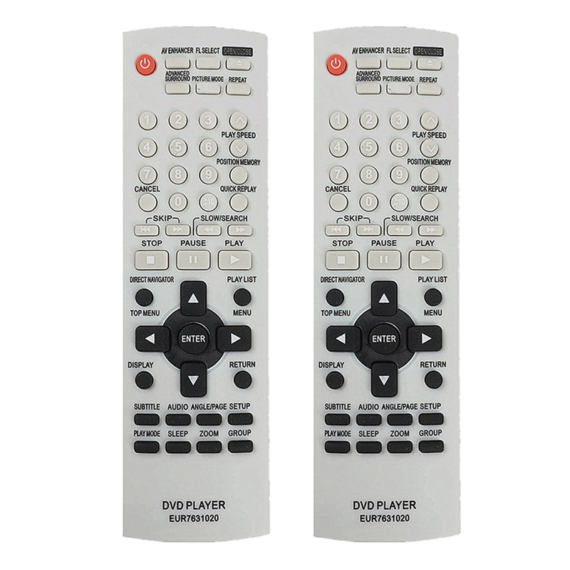 NAMUNY 2X Remote Control Replacement EUR7631020 for DVD-S24 DVD-S27 DVD-S27K DVD-S27P DVD-S27S DVD-S27U DVD-S27UP-S