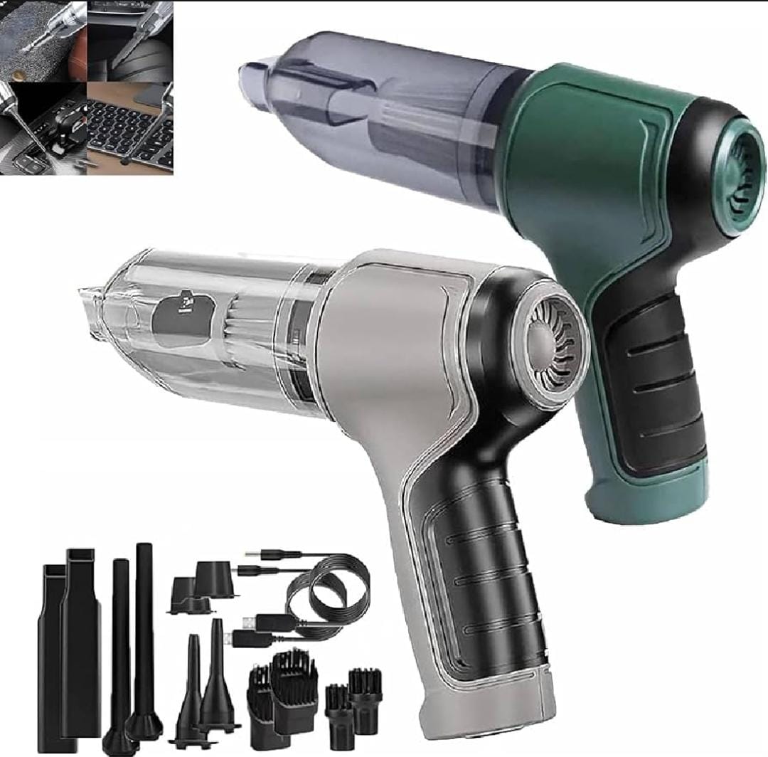 2IN1 Portable Car Vacuum Cleaner with Blower | USB Rechargeable Wireless (Vacuum with Blower)
