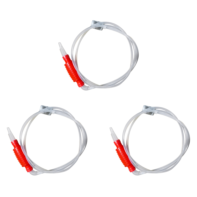 3pcs 2 Meter Fish Tank Aquarium Syphon Tube Hand Fuel Pump Gasoline Siphon Hose Gas Oil Water Fuel Transfer Siphon Pump