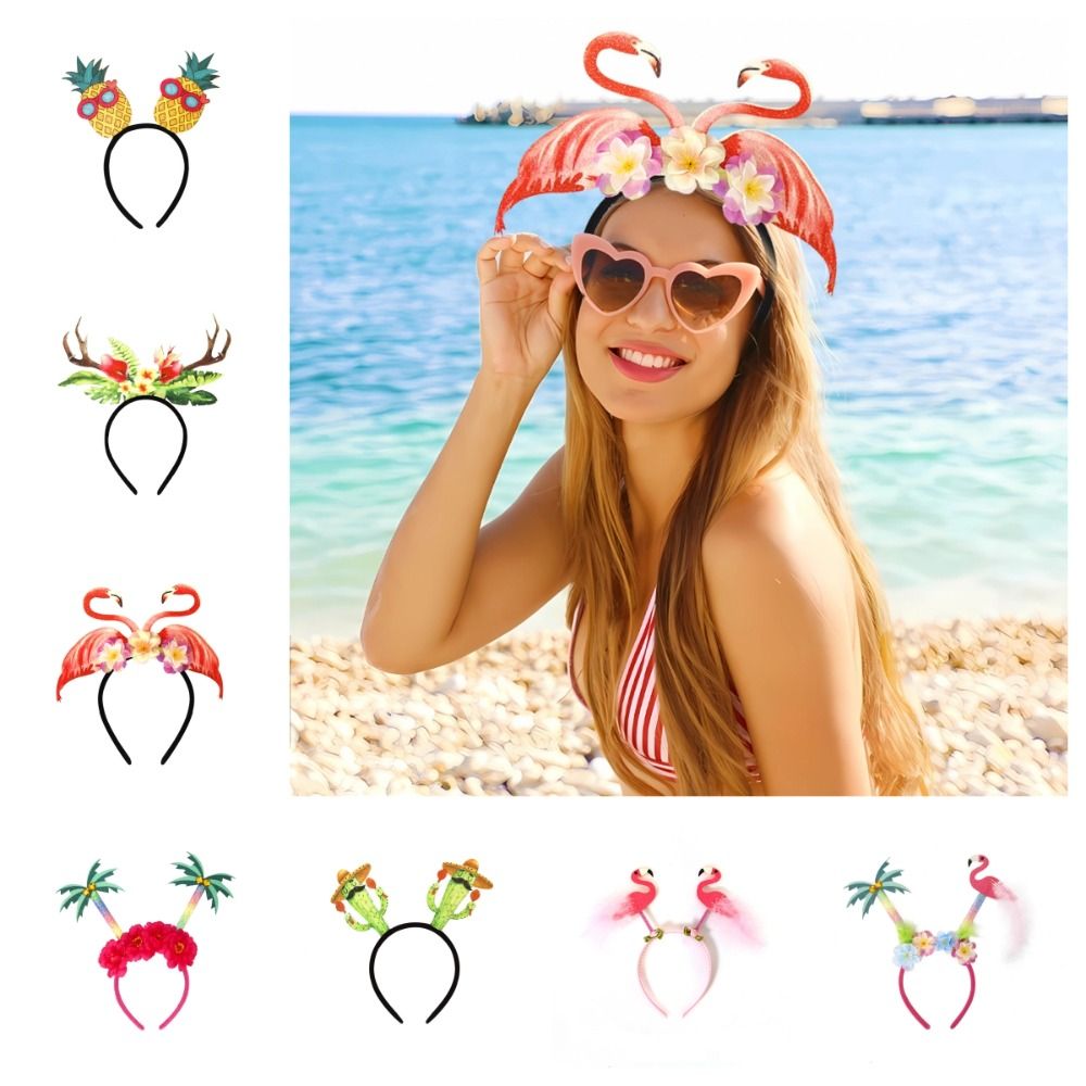 Funny Pineapple Hawaiian Party Headband Flamingo Coconut Tree Party Props Hairband Hairband Headwear Funny Headwear Female/Girls