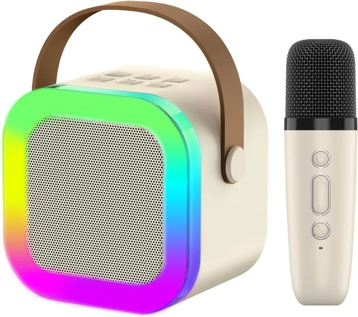 K12 Colorful Bluetooth Speaker With 1 Pc Karaoke Mic System