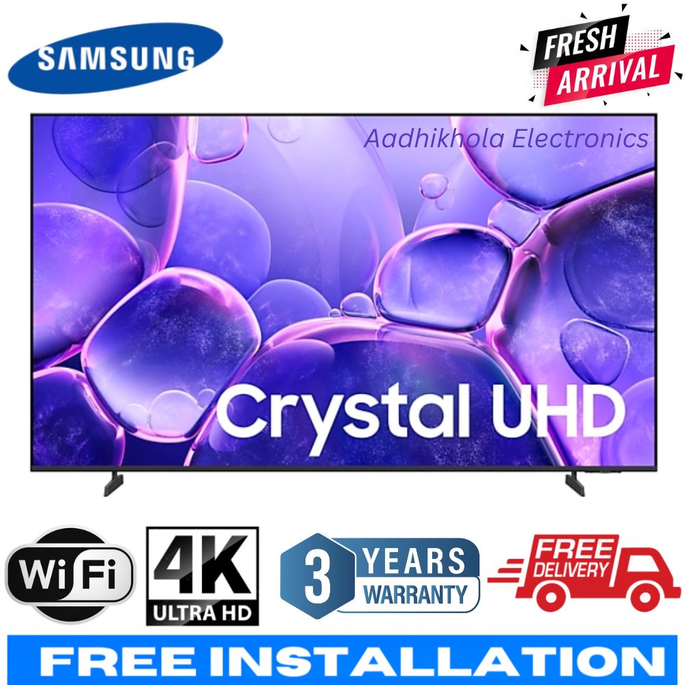 Samsung 55 Inch Crystal 4K UHD Smart TV UA55U8500 | 3 Year Full Warranty | Slim Bezel Metal Design | Crystal Processor 4K | HDR10+ | Wi-Fi & Bluetooth | Tizen OS | Q-Symphony Sound
