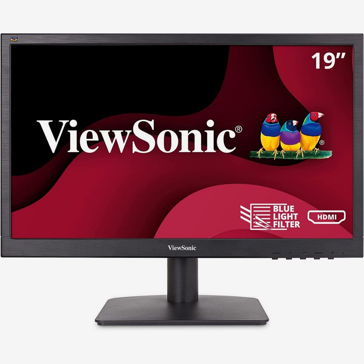 ViewSonic VA1903H 19-Inch WXGA 1366x768p 16:9 Widescreen Monitor with Enhanced View Comfort, Custom ViewModes and HDMI for Home and Office, Black
