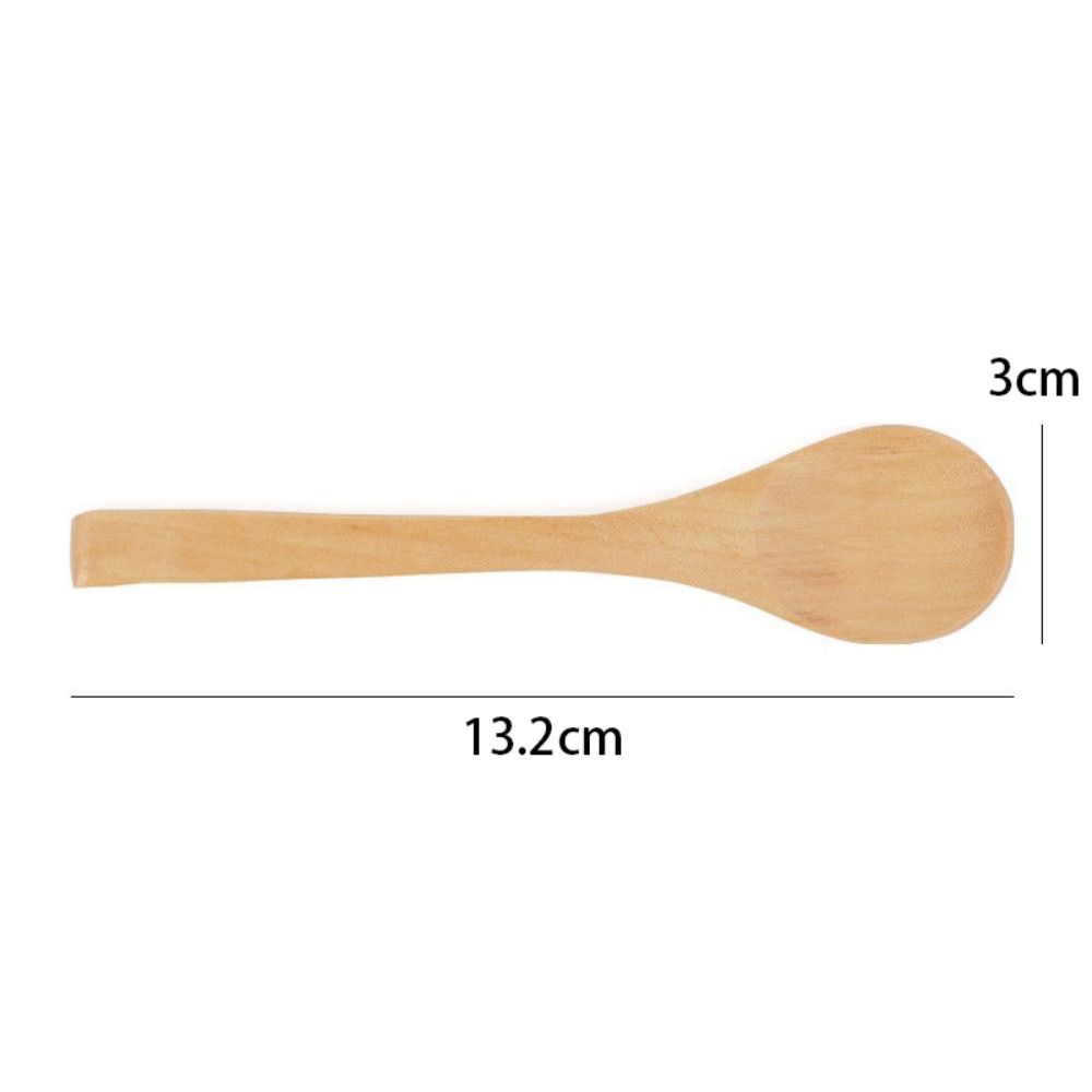 10pcs/Set Wooden Honey Spoon Ecofriendly Household Tableware Bamboo Kitchen Condiment Scoop Coffee Spoon Dessert Spoon Teaspoon