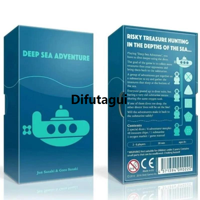 Difutagui High Quality Games Fun Gift Best Party Man Game Special Board Deep Sea Adventure 2-6 Family Kids English