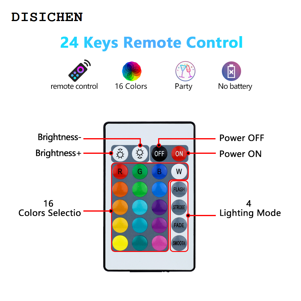DISICHEN Hot Selling 220V E27 LED RGB Lamps 5W 10W 15W IR Remote Control LED Light Bulb Colorful Smart Spotlight LED RGB Lamp Party Home Decora Bulb