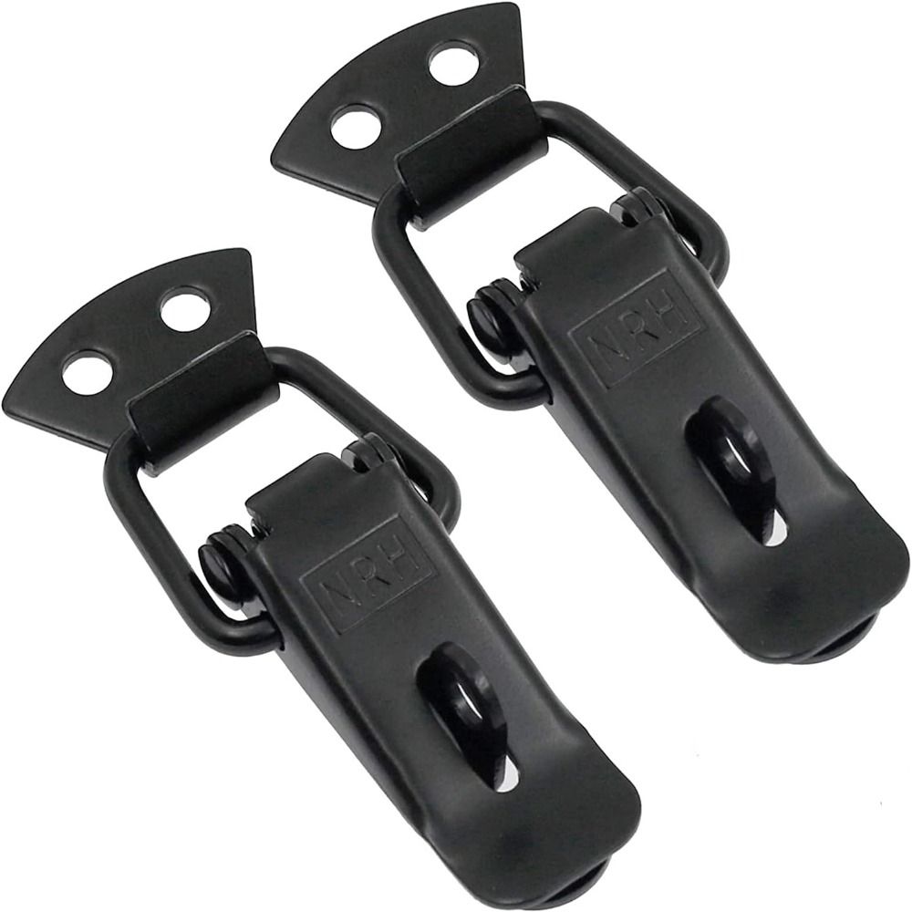 2 PCS Durable Black Buckle Latch Stainless Steel 68mm Spring Toggle Lock Clasp Buckle Latch Cabinet Boxes Suitcase