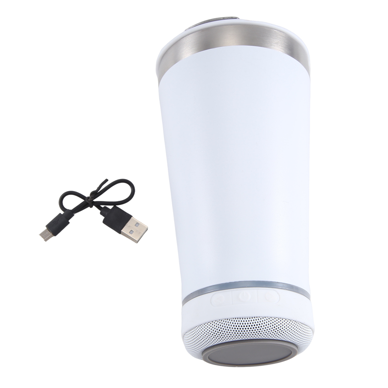USB 16Oz Thermal Bluetooth Tumbler Reusable Stainless Steel Double Wall Tumbler 473ML Insulated Beer Mug with Opener