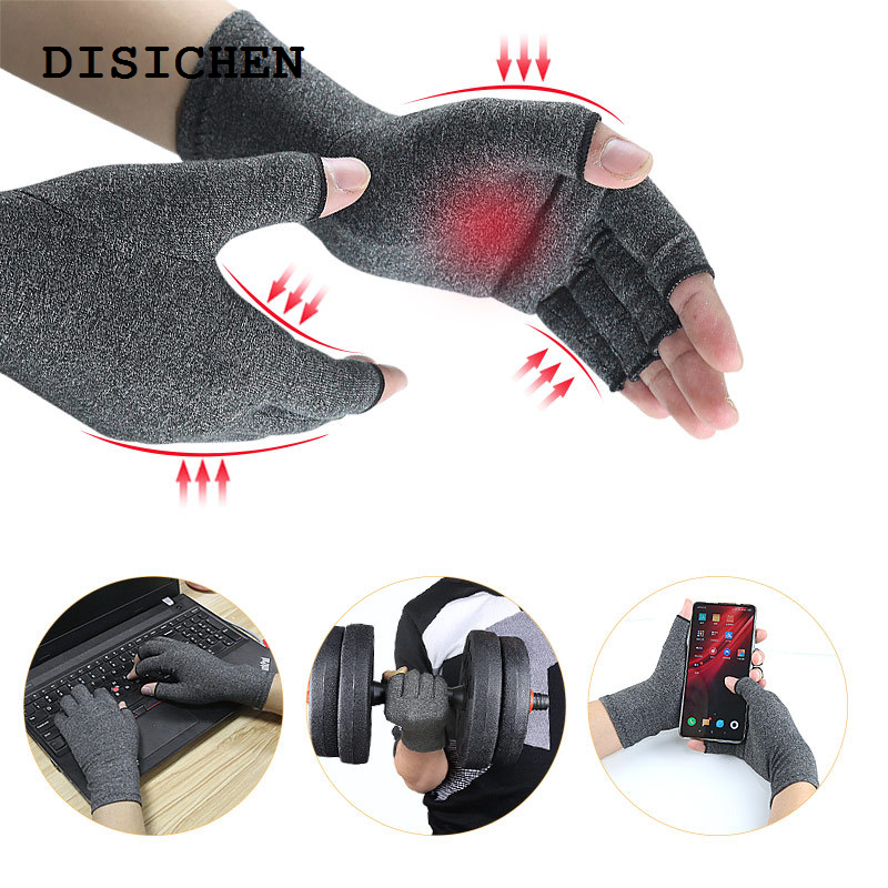 DISICHEN Original 1 Pair Compression Arthritis Gloves Wrist Support Joint Pain Relief Ache Pain Joint Therapy Wristband Support Compression Gloves