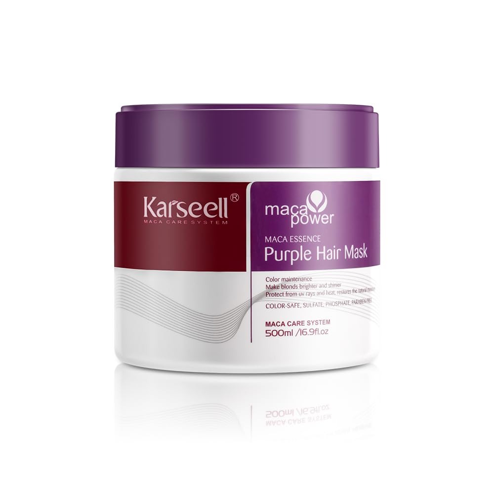 Karseell Purple Hair Mask 500ml Maca Essence Deep Nourish Brighten Hair