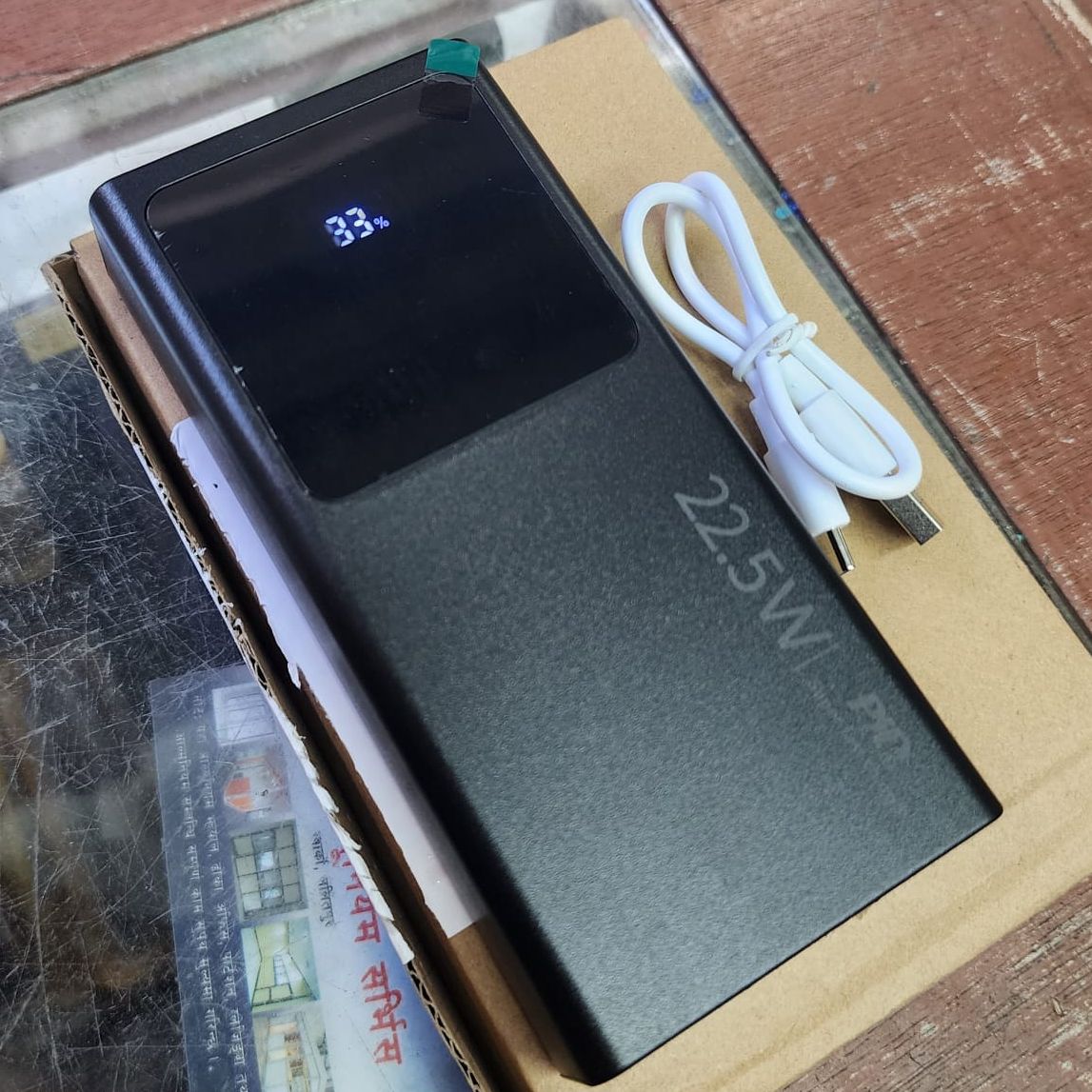 20000 Mah Super Charge 22.5W Powerbank | Adaptive Fast Charging | Flash Light | Type C PD and USB Port| LED Display