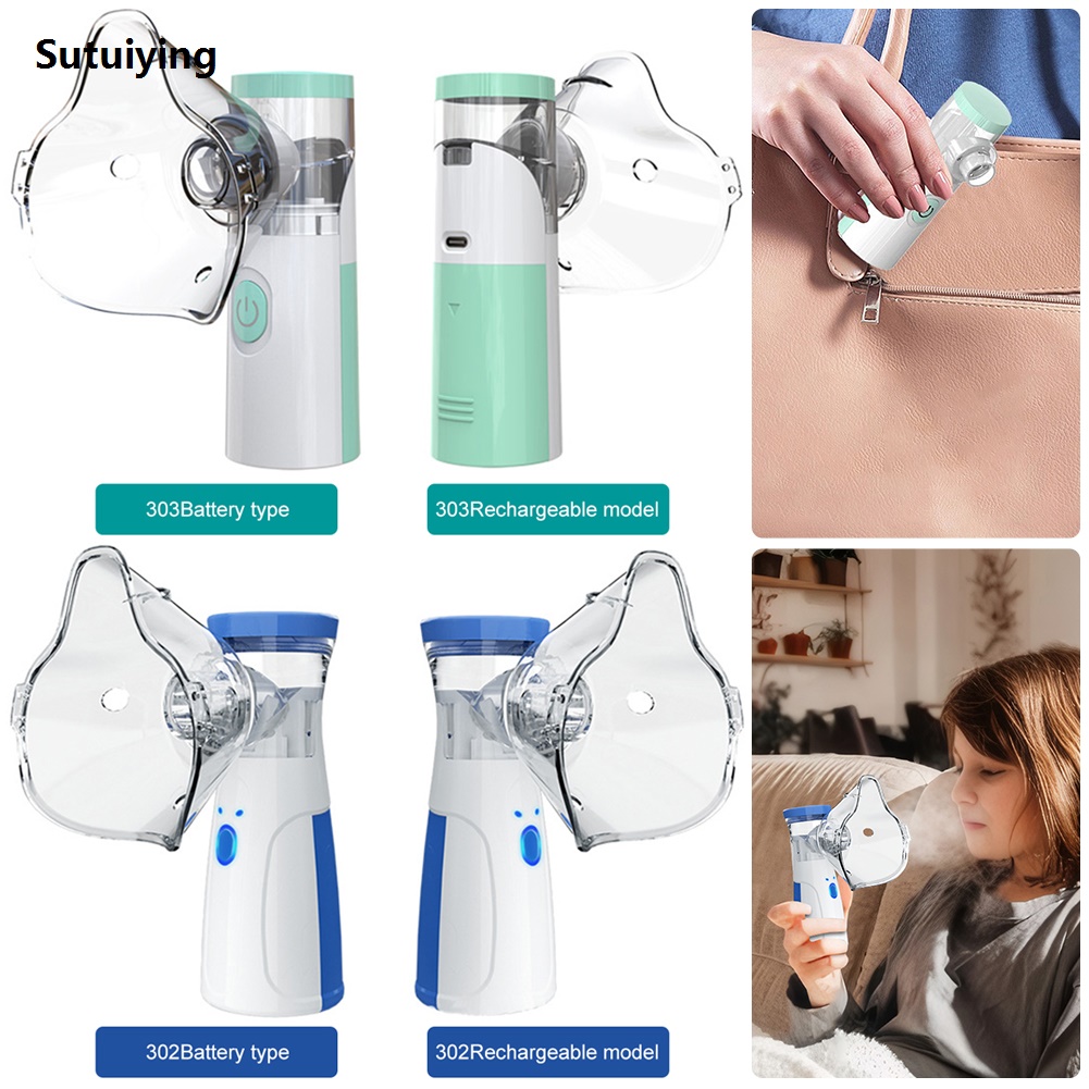 Luxury Quiet Nebulizer Machine Handheld Personal Steam Inhalers Machine Mini Nebulizer Machine for Travel and Household Use