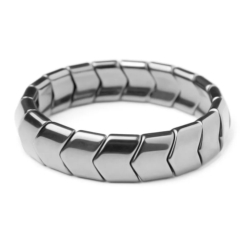 【Top Picks】Black Gallstone Magnetic Yoga Bracelet for Women Beaded Elastic Bracelet for Men Magnetic Jewelry Bracelet