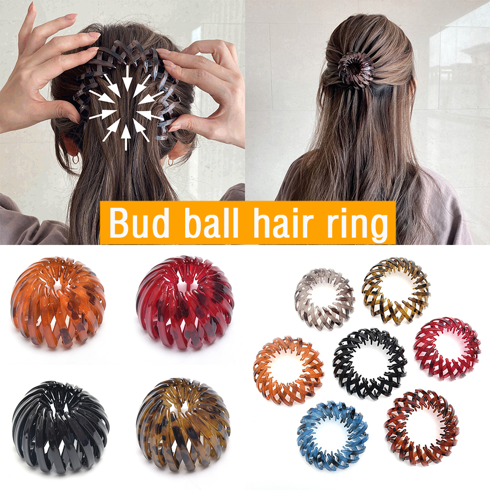 New style Hair Headwear Korean Hair Puff Crystal Tail Head Iron Fashion Female Bird Puff [Special Offer] Ponytail Hair Clip Curl Hair Ornament Ponytail Clip