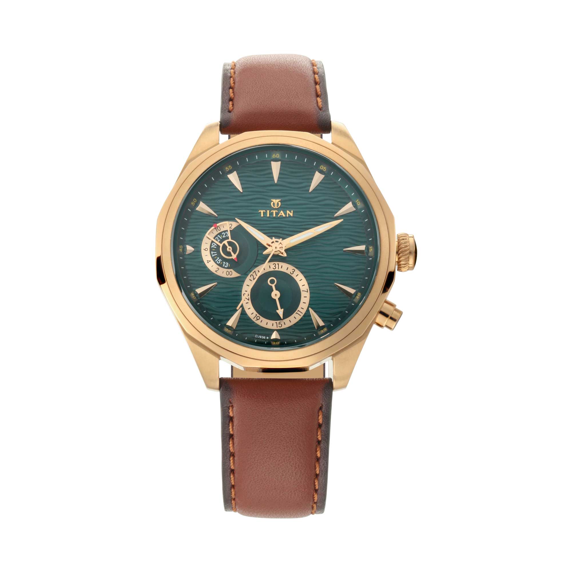 Titan Multifunction Sea Green Dial Watch For Men - 1829QL01