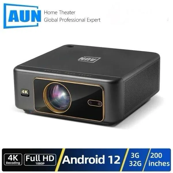 AUN U002 Android 12 Projector Smart Autofocus 3D MINI Home Theater Movie Full HD 1080P LED 4K Video Projector