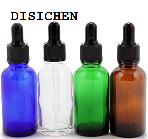 DISICHEN Original 5pcs 5/10/15/20/30ml/50ml Amber Empty Glass Dropper Bottle Essential Oil Aromatherapy Liquid Reagent Refillable Containers