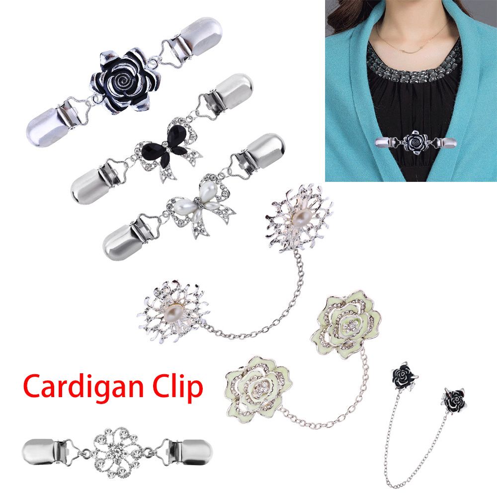 Hot New Retro Carved Flower Snowflake Rose Shape Rhinestone Decoration Sweater Blouse Pin Shirt Collar Pins Shawl Brooch Cardigan Clip Duck Clip Clasps