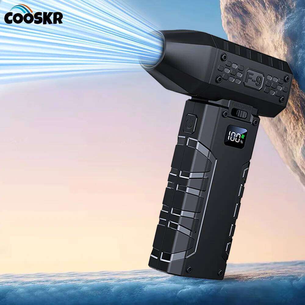 Mini Portable Violent Fan Powerful Air Dust Cleaner Rechargeable Turbo Jet Blower with Light Power Display