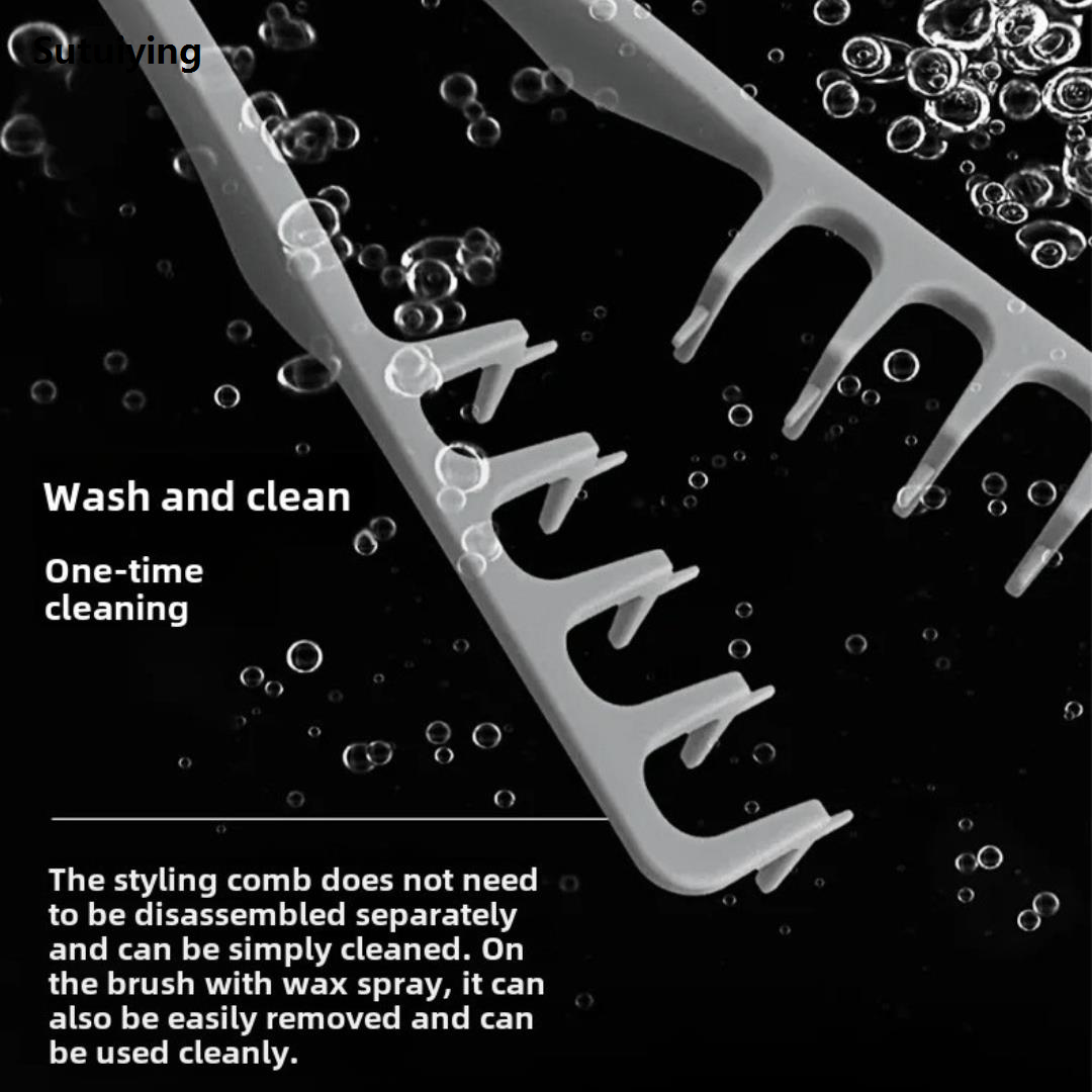 Sutuiying Volumizing Wide-Tooth Hair Styling Comb for Men, ABS Plastic with Profesional Textured Grip, Ideal for All Hair Types, Perfect for Home Use